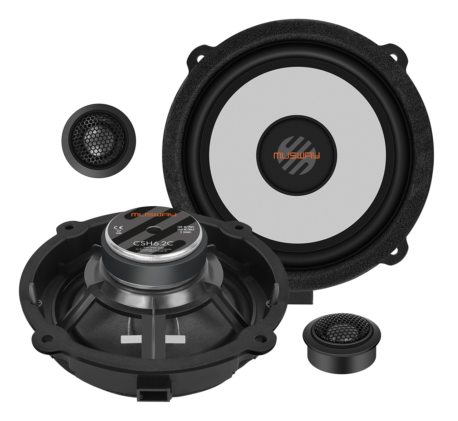 MUSWAY Hyundai 2-Wege Kompo 16,5 cm CSH6.2C