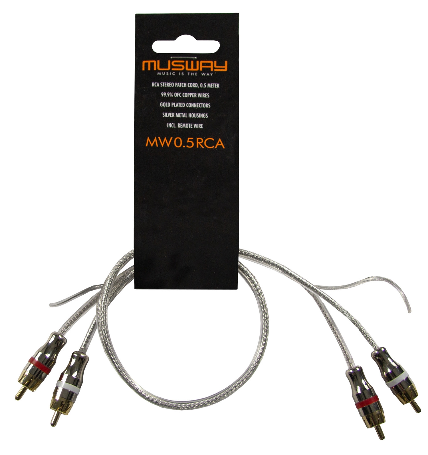MUSWAY Cinchkabel 0,5 m MW0.5RCA