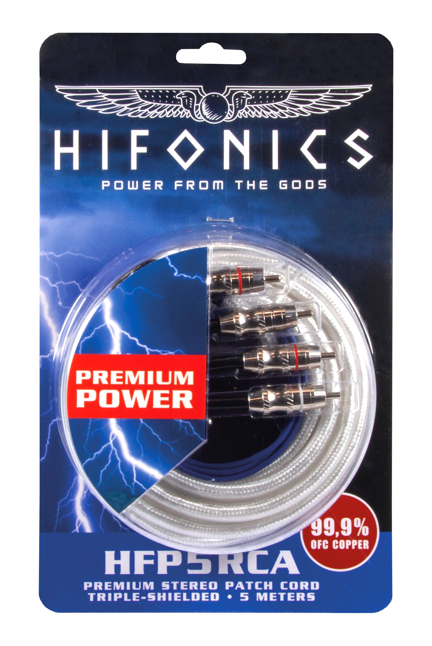 HIFONICS Premium Cinchkabel 5 m HFP5-RCA